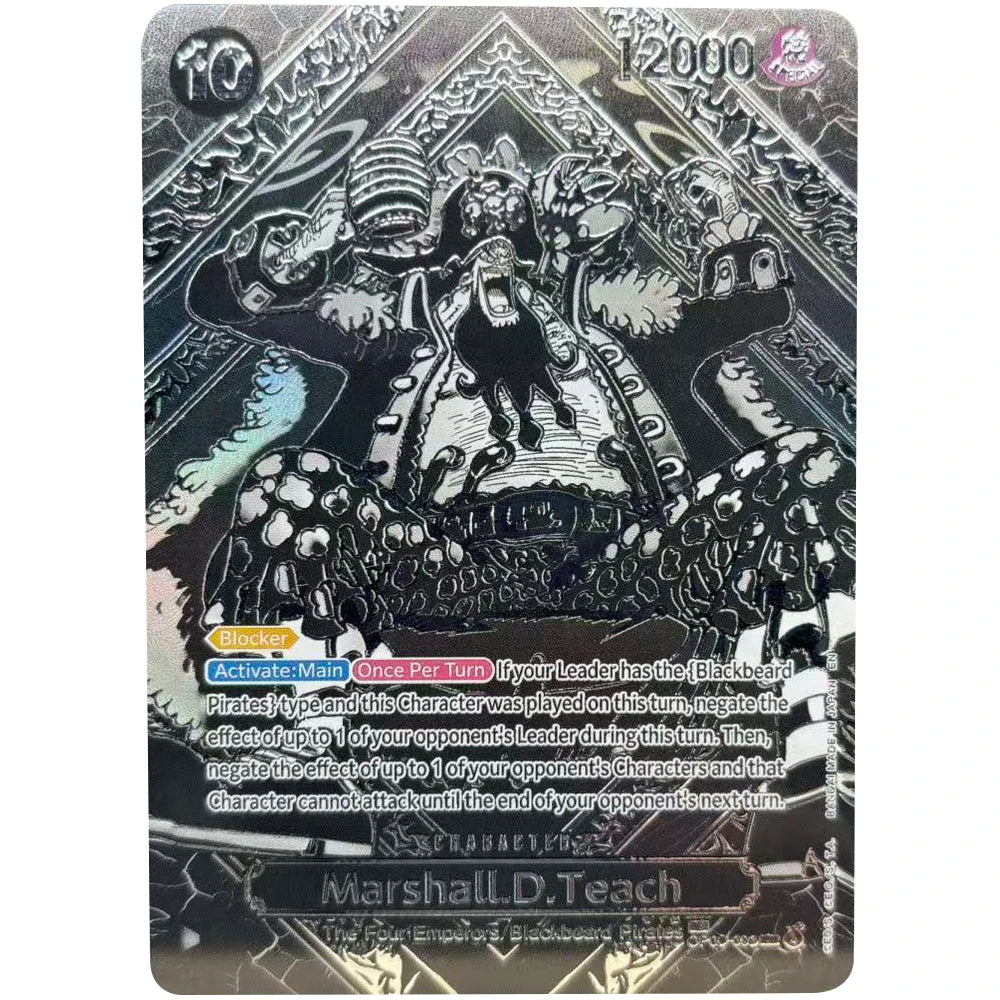 One Piece Luffy Teach Shanks English Anime Card Set