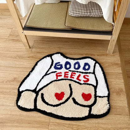 Breast Shaped Tufted Non-Slip Bath Mat