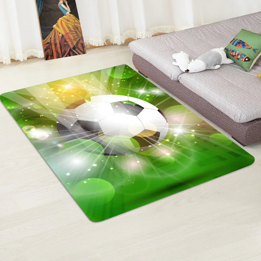Modern Baseball Field Pattern Area Rug
