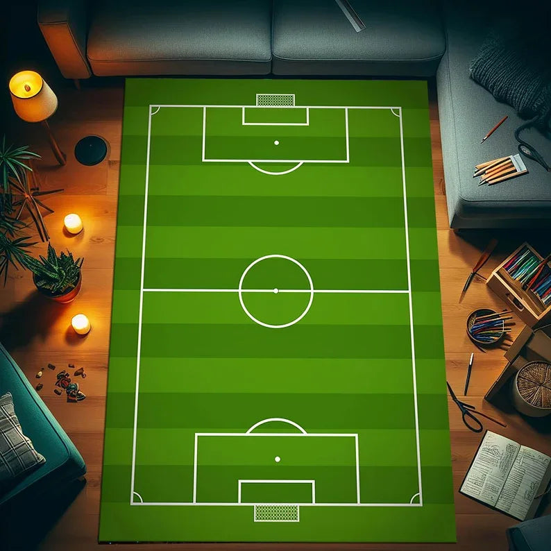 Soccer Stadium Sports Area Rug
