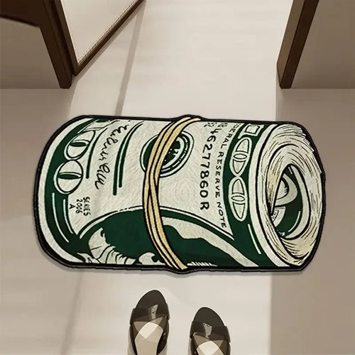 VIKAMA Dollar Pattern Non-Slip Indoor Area Rug