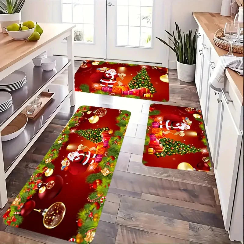 VIKAMA Christmas Cookie Tree Floor Mat