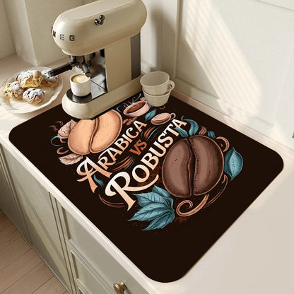 Rubber Coffee Bar Drying Mat