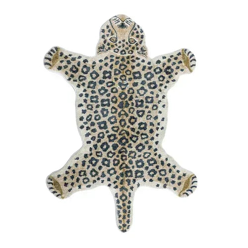 VIKAMA Cartoon Leopard Plush Soft Area Rug