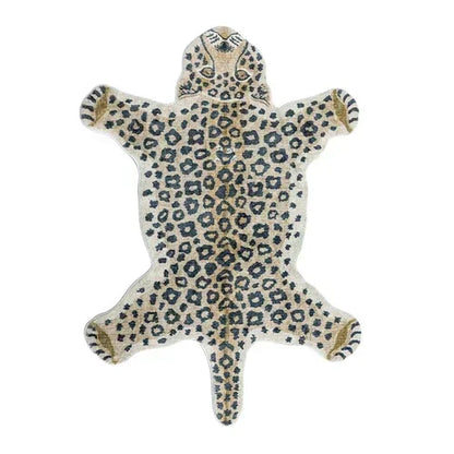VIKAMA Cartoon Leopard Plush Soft Area Rug