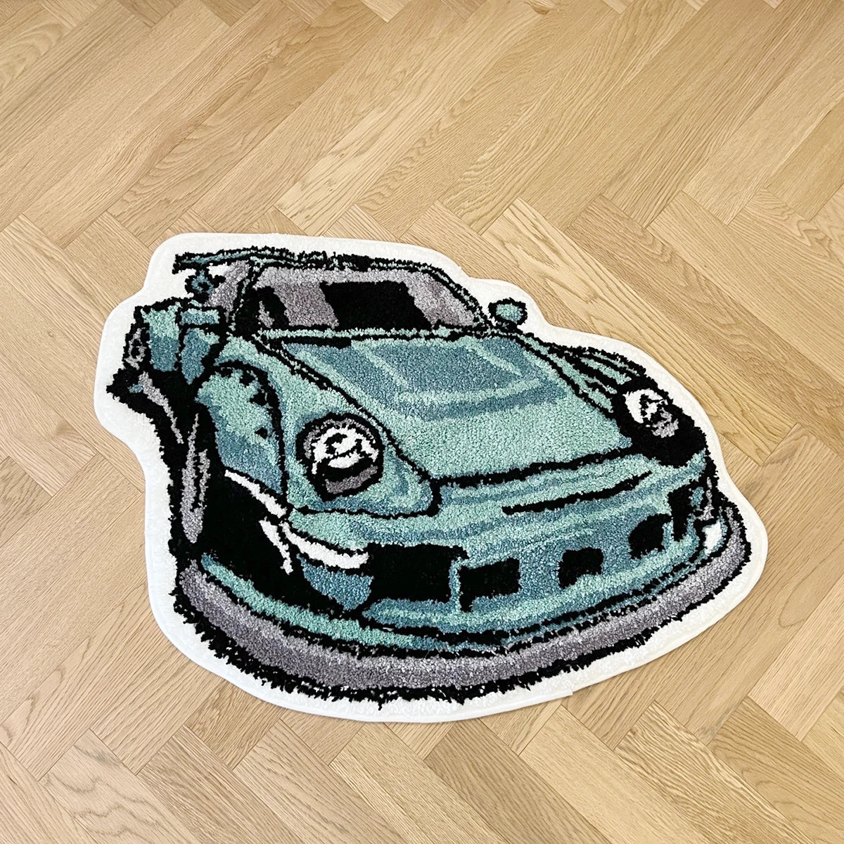 LAKEA Racing Car Shaped Tufted Non-Slip Rug