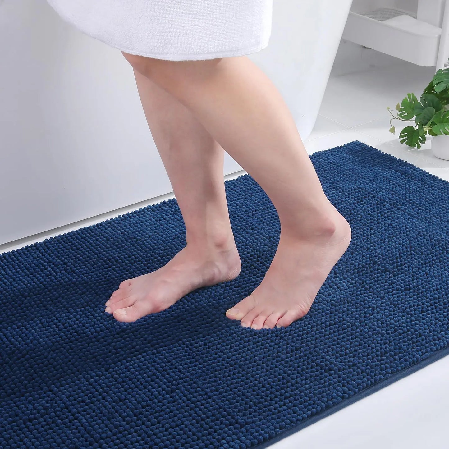 Olanly Chenille Soft Absorbent Bath Mat
