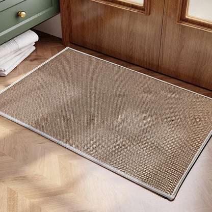 Linen weave non-slip rubber bottom kitchen runner rug oil-resistant durable entry mat