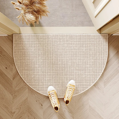 VIKAMA Modern Semi-Circular Entry Door Mat Non-Slip Dirt-Resistant Kitchen Floor Carpet