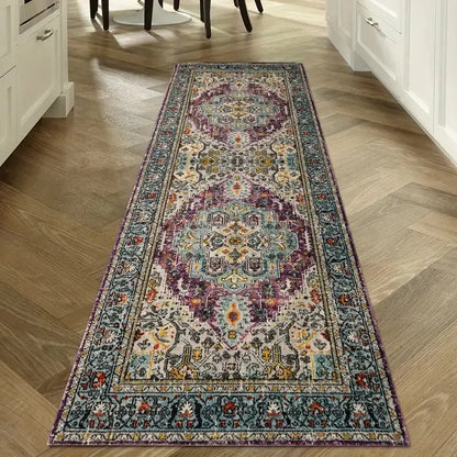 VIKAMA Vintage Washable Non-Slip Hallway Runner Rug