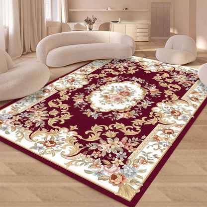 European retro floral luxury large rug