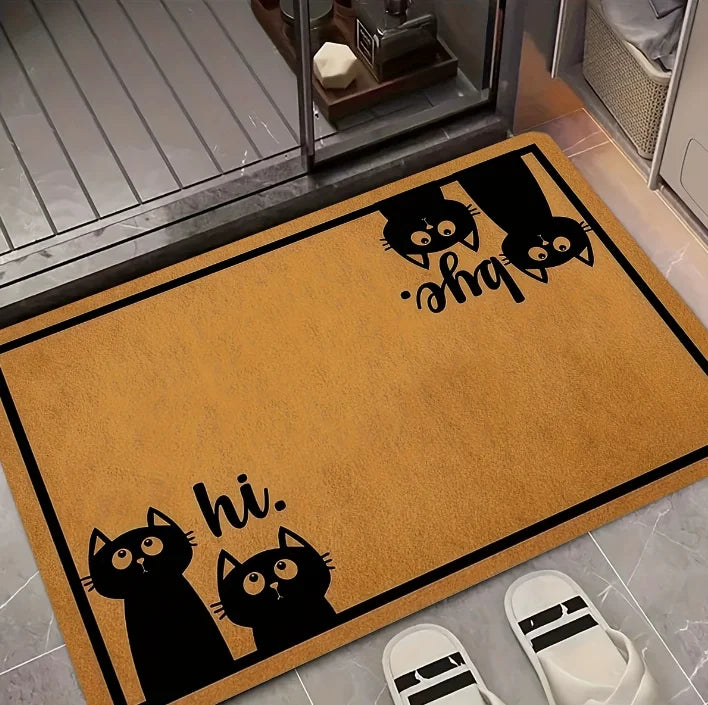 Cute Cartoon Cat Entryway Doormat