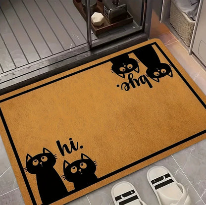 Cute Cartoon Cat Entryway Doormat