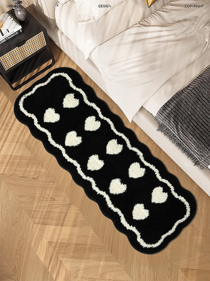 VIKAMA Cream Bedroom Long Runner Floor Mat