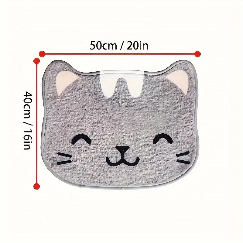 VIKAMA Cute Cartoon Kitten Puppy Rug Soft Non-Slip Bathroom Floor Mat Bedroom Living Room Doormat Welcome Carpet Home Decor