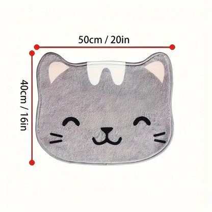 VIKAMA Cute Cartoon Kitten Puppy Rug Soft Non-Slip Bathroom Floor Mat Bedroom Living Room Doormat Welcome Carpet Home Decor