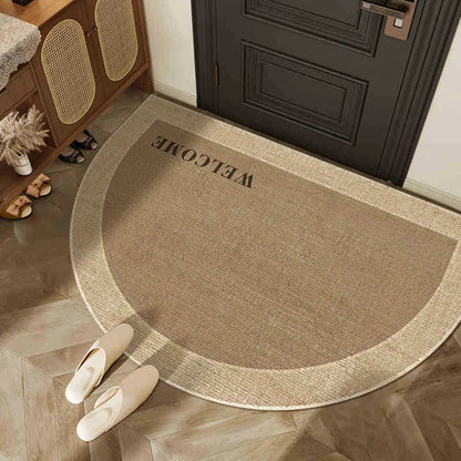 Large Semi-Circle Crystal Velvet Entrance Mat