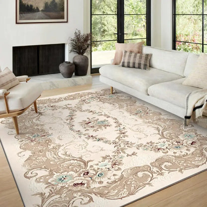 VIKAMA Boho Luxury Crystal Velvet Carpet Large Area Living Room Bedroom Floor Mat