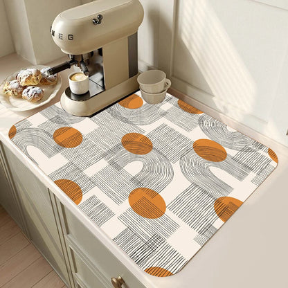Printed Absorbent Kitchen Drying Mat