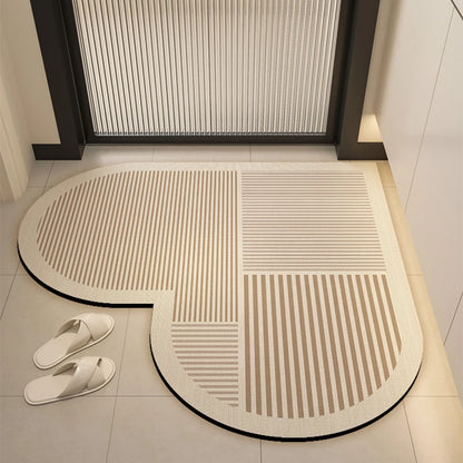 Heart-shaped quick-dry non-slip bath mat