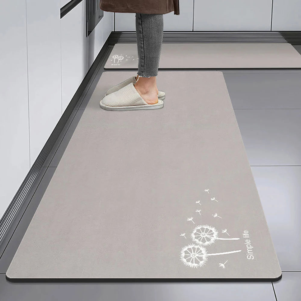 Non-Slip Kitchen Mat Long Crystal Velvet Rug Absorbent Foot Mat Bedroom Living Room Doormat Small Carpet Home Decor