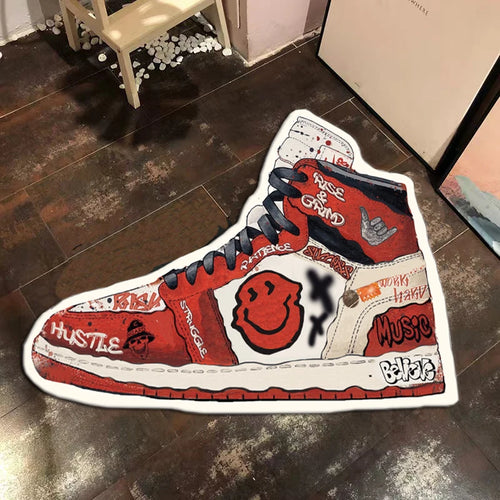 Sneaker Fashion Flannel Soft Area Rug
