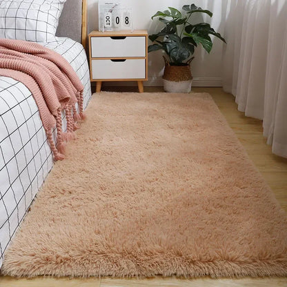 Fluffy Cream White Sheepskin Rug Soft Faux Fur Carpet Bedroom Living Room Floor Mat
