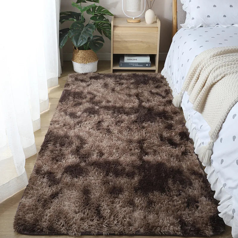 VIKAMA Plush Velvet Rug Soft Fluffy Non-Slip Bedroom Living Room Kids Mat Home Decor
