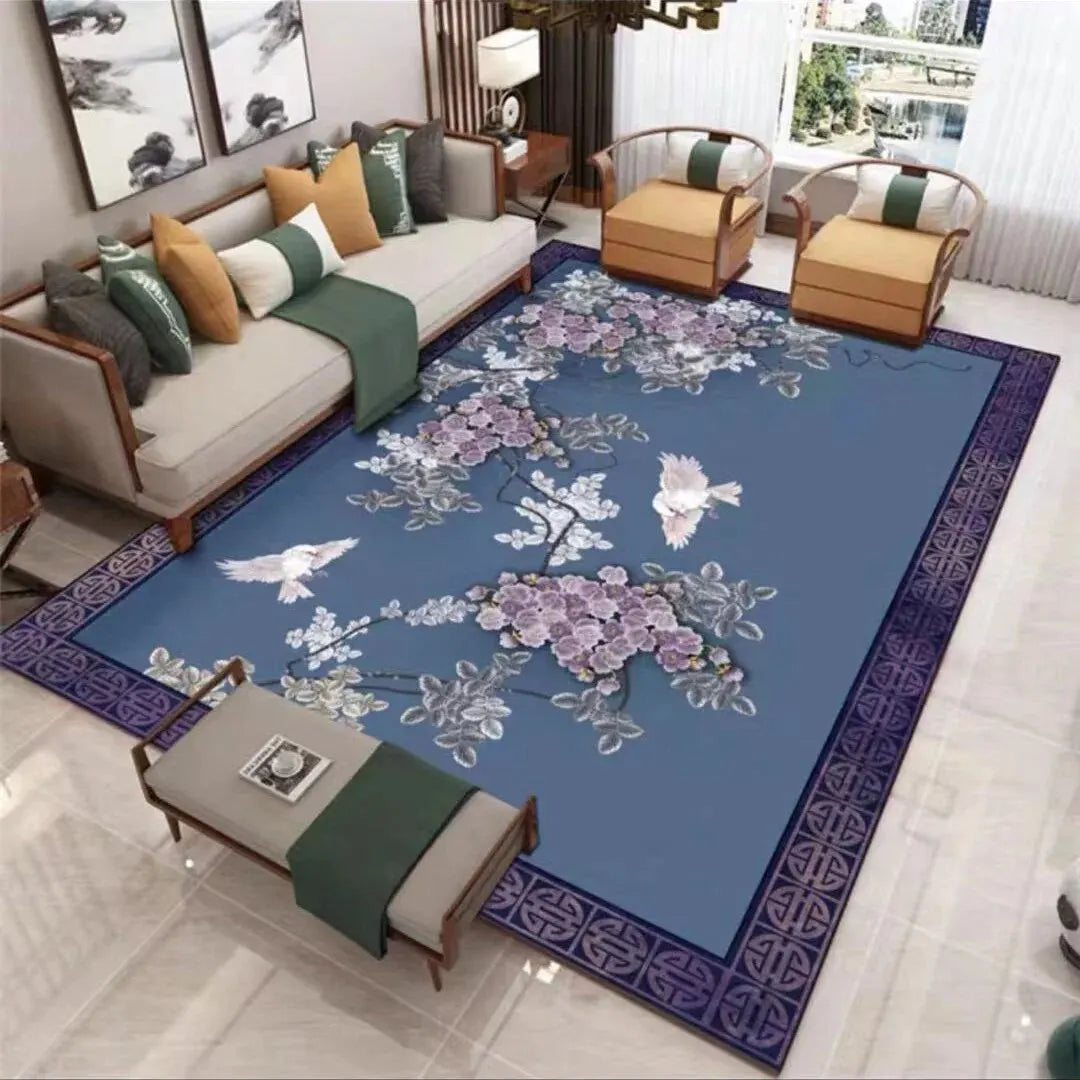 40×60 cm Modern Chinese Crystal Velvet Carpet Living Room Coffee Table Rug Blanket Simple Light European Style Sand Mat Home Decor