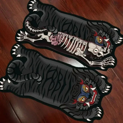 VIKAMA Tiger-Shaped Non-Slip Area Rug