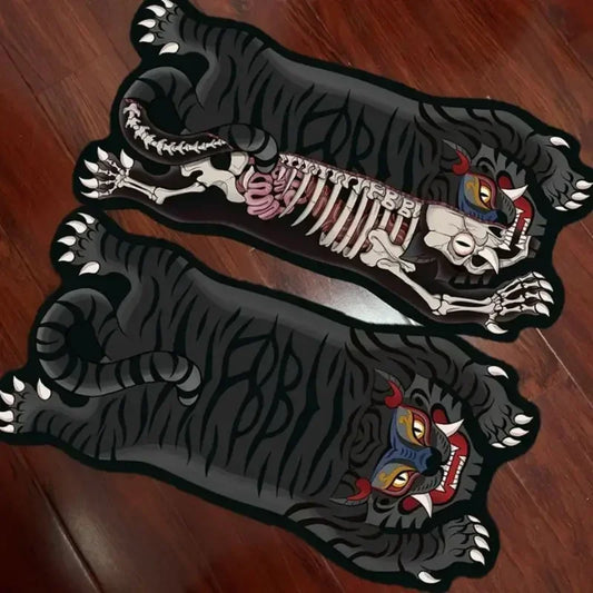 VIKAMA Tiger-Shaped Non-Slip Area Rug