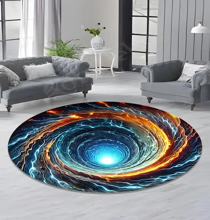 3D Deep Crack Illusion Round Rug