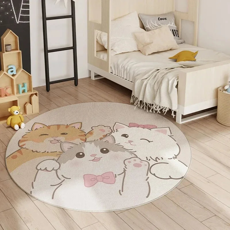 VIKAMA Kids Hopscotch Round Play Rug
