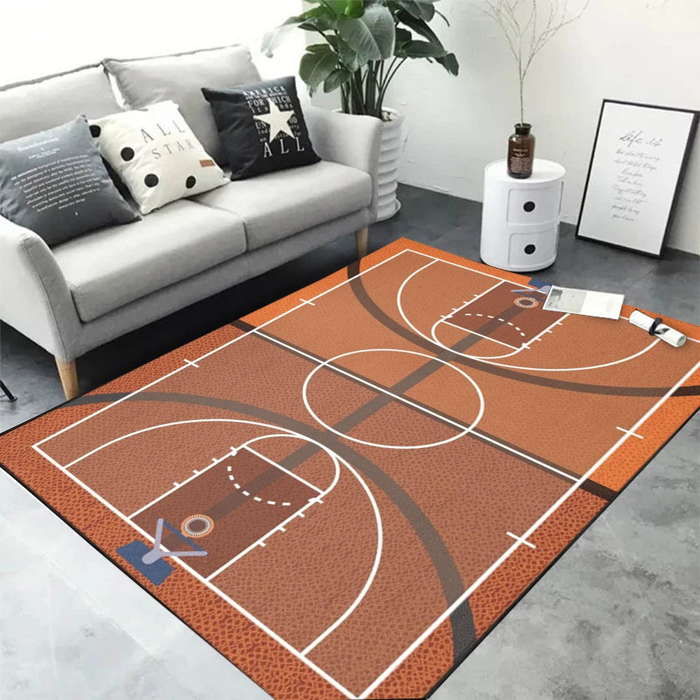 Basketball Football Field Sports Area Rug