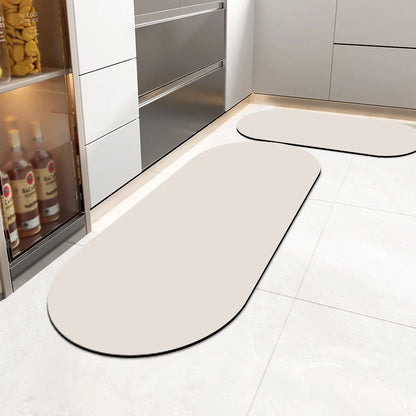 Diatomite Kitchen Floor Mat Super Absorbent Non-Slip Washable Long Entrance Rug