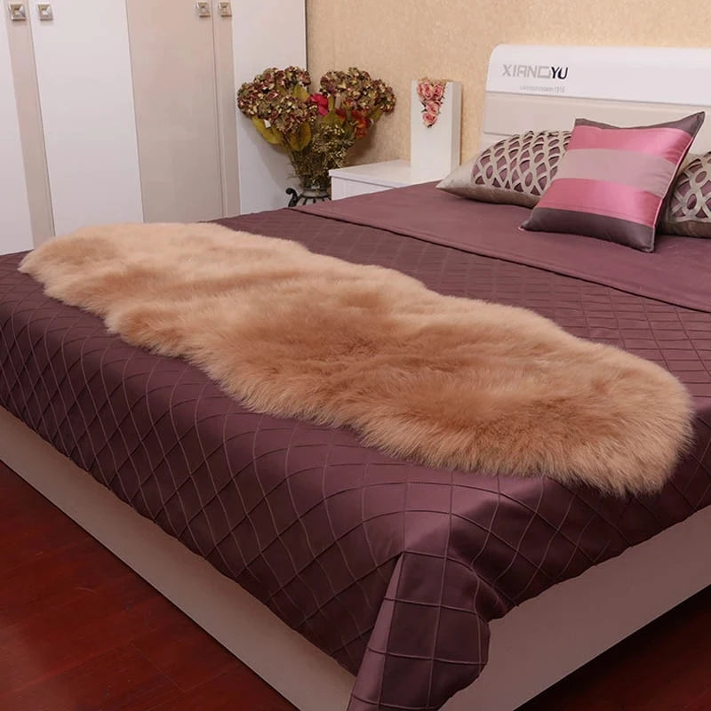 Soft faux fur shaggy area rug