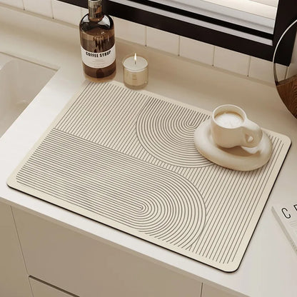 Minimalist Diatomite Dish Drying Mat