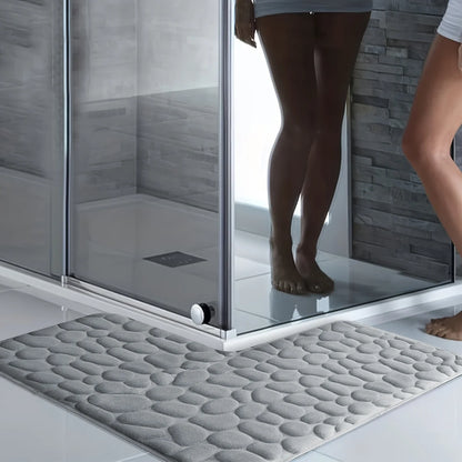 Flannel L-Shaped Non-Slip Absorbent Bath Mat