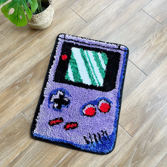 Purple Game Console Tufted Non-Slip Rug