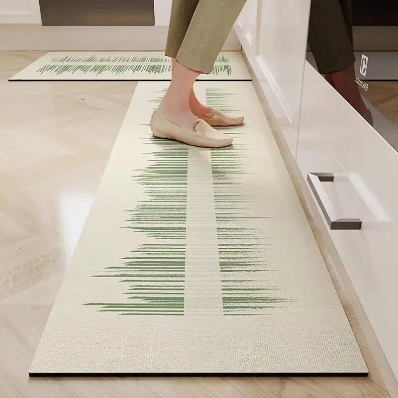 VIKAMA Diatomite Kitchen Mat Non-Slip Water & Oil Absorbent Floor Rug Bathroom Door Mat