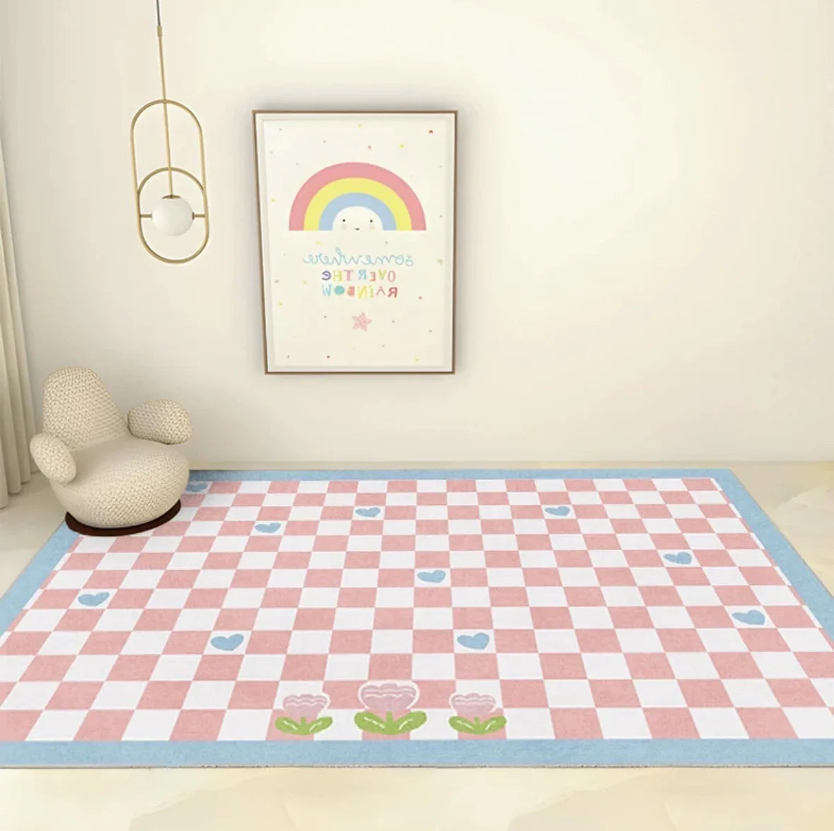 VIKAMA Cream Cashmere Style Bedroom Carpet