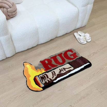 Cigar Shaped Tufted Non-Slip Rug