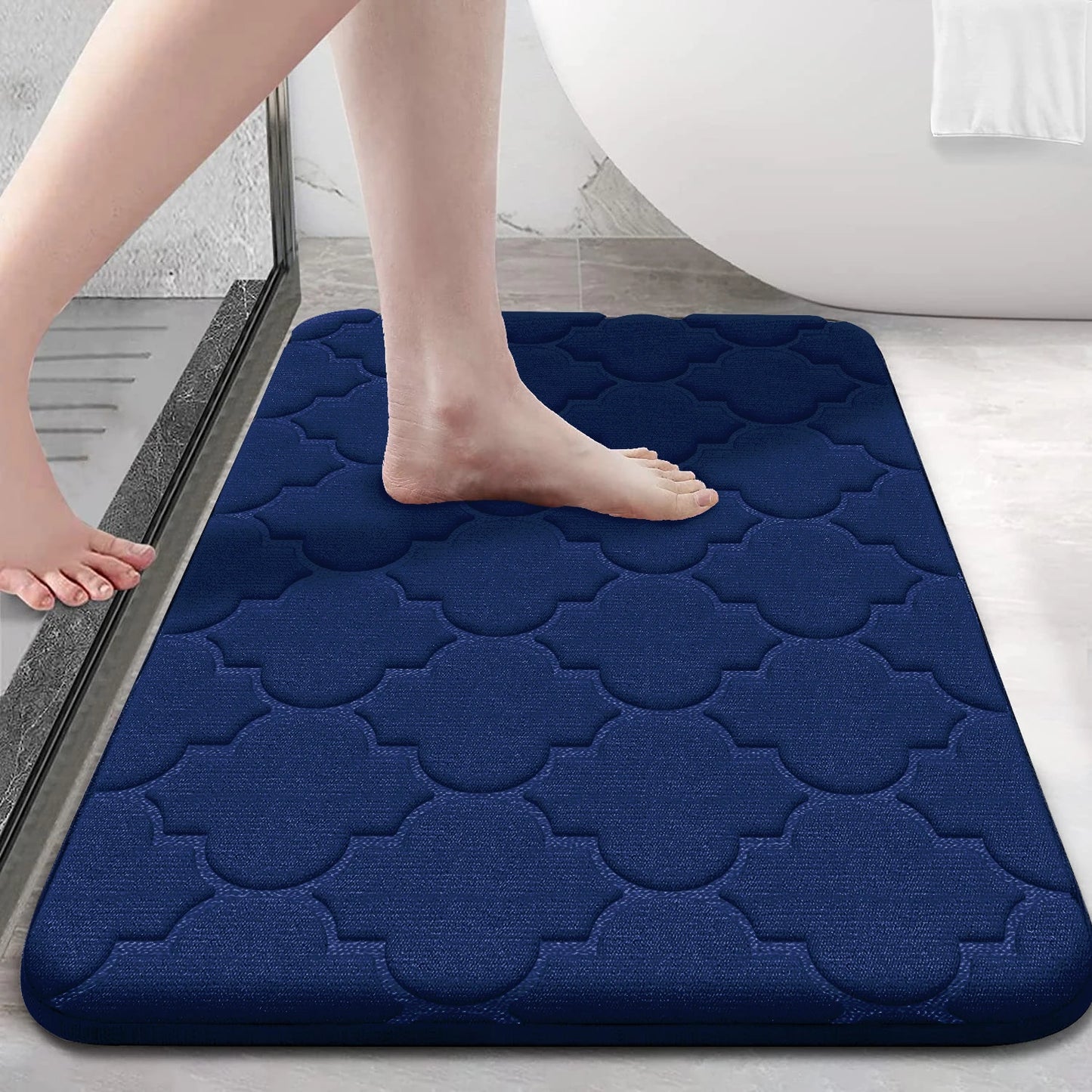 Memory Foam Bathroom Rug Non-Slip Ultra Soft Absorbent Machine Washable Floor Mat