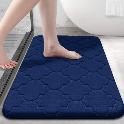 Memory Foam Bathroom Rug Non-Slip Ultra Soft Absorbent Machine Washable Floor Mat