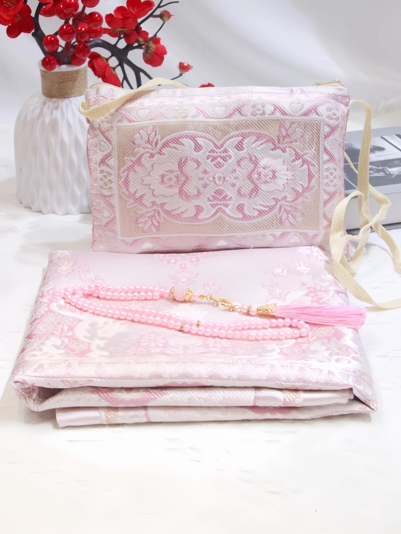 Muslim prayer rug gift set