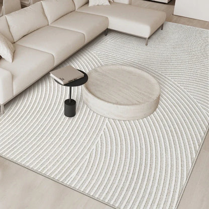French Cream Light Luxury Washable Large Area Rug