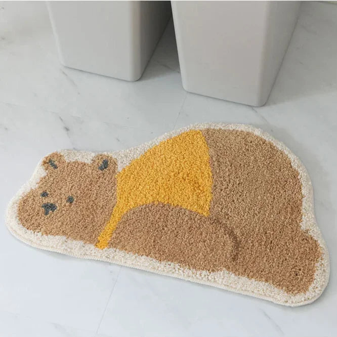VIKAMA Cartoon Soft Cashmere-Feel Bedside Area Rug