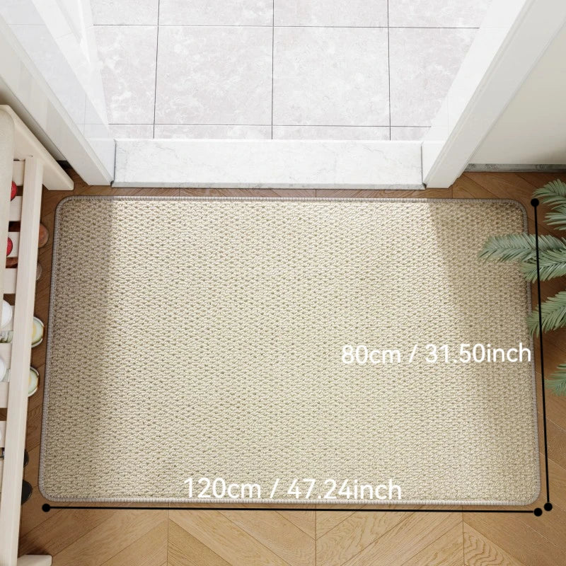 Durable faux jute outdoor doormat
