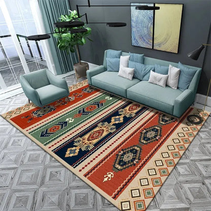 VIKAMA Crystal Velvet 50×80 cm Persian Retro Bohemian Carpet Living Room Sofa Floor Mat Bedroom Door Rug Home Decor