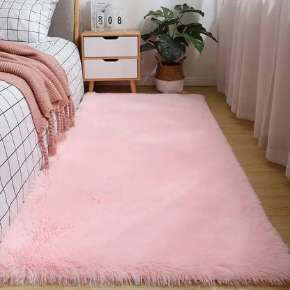 Fluffy Cream White Luxury Wool Area Rug